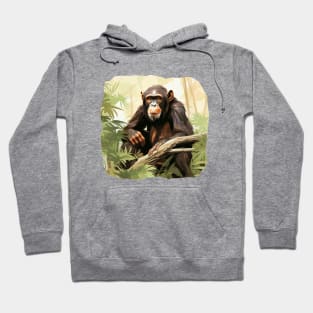 Cute Chimpanzee In Jungle Hoodie